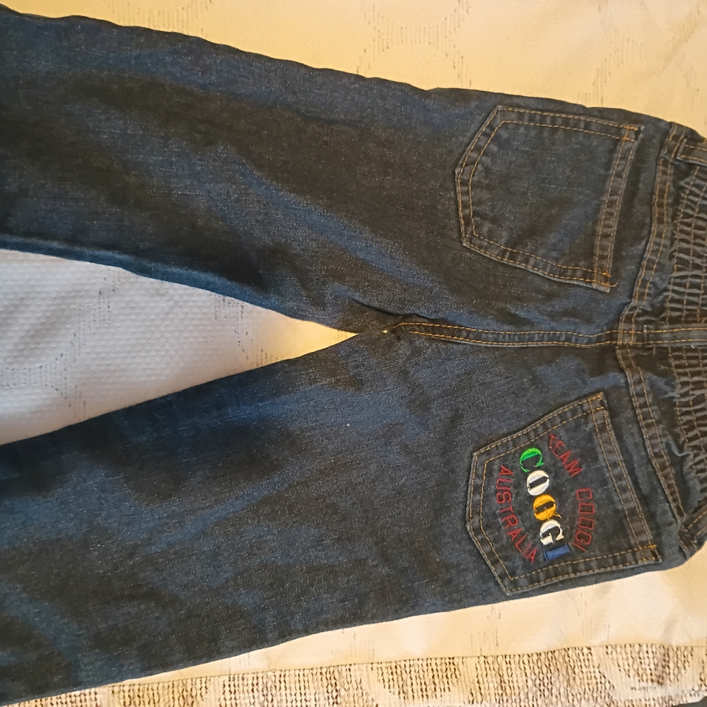 COOGI Embroidered Relaxed Fit Jeans - Blue